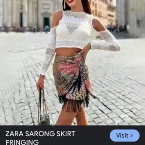 Zara brand new flinging skirt, sarong skirt , size XS.